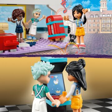 LEGO® Friends Heartlake Şehir Merkezi Restoranı 41728 6 Yaş ve Üzeri için Liann, Aliya ve Charli Mini Bebeklerini İçeren Oyuncak Yapım Seti (346 Parça)