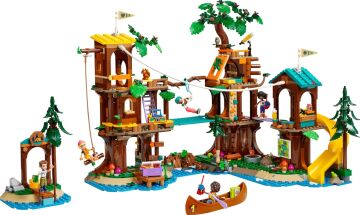 LEGO Friends Macera Kampı Ağaç Ev 42631-8 Yaş ve Üzeri Çocuklar için Leo, Aliya, Jamila ve Olly Minifigürü İçeren Yaratıcı Oyuncak Yapım Seti (1128 Parça)