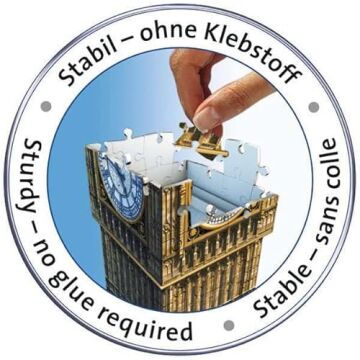 Ravensburger (125548) 3D Puzzle, Big Ben Saat Kulesi