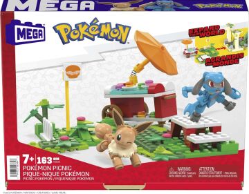 Mega Bloks Pokémon Adventure Builder Piknik yapı seti ile diğer dünyalara bağlanabilen 193 uyumlu yapı bloku ve parça, 7 yaş ve üzeri HDL80
