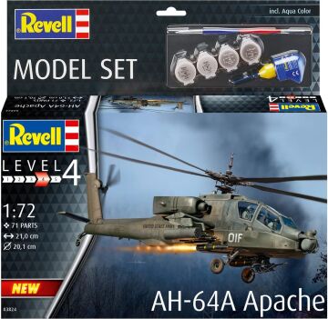 Revell, M.Set AH-64A Apache, Helikopter Oyuncak