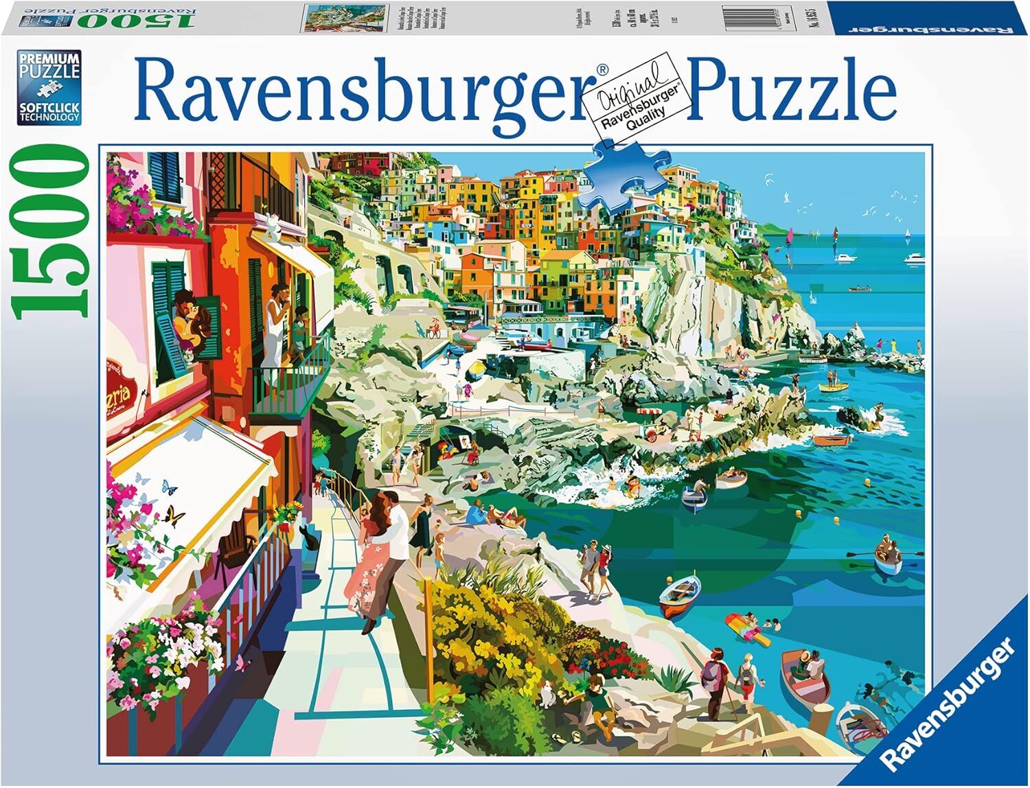 Ravensburger 1500 Parçalı Puzzle Romantik Sahil, Renkli