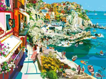 Ravensburger 1500 Parçalı Puzzle Romantik Sahil, Renkli