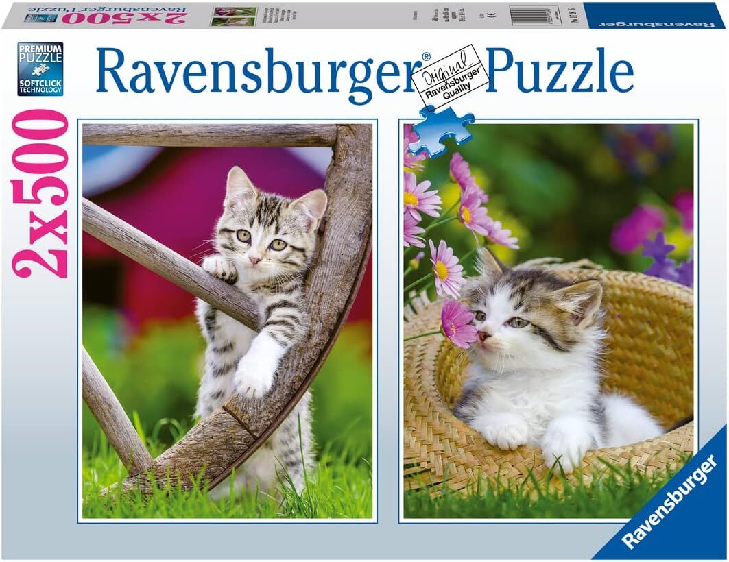Ravensburger 2x500 Parçalı Puzzle Köyde Kediler