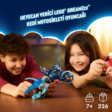 LEGO DREAMZzz Zoey’nin Kedi Motosikleti 71479 – 7 Yaş ve Üzeri Çocuklar için 2 Minifigür İçeren Oyuncak Motosiklet Yapım Seti (226 Parça)