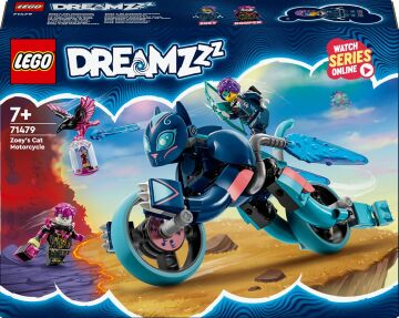 LEGO DREAMZzz Zoey’nin Kedi Motosikleti 71479 – 7 Yaş ve Üzeri Çocuklar için 2 Minifigür İçeren Oyuncak Motosiklet Yapım Seti (226 Parça)