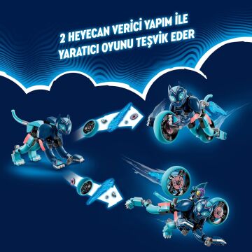 LEGO DREAMZzz Zoey’nin Kedi Motosikleti 71479 – 7 Yaş ve Üzeri Çocuklar için 2 Minifigür İçeren Oyuncak Motosiklet Yapım Seti (226 Parça)
