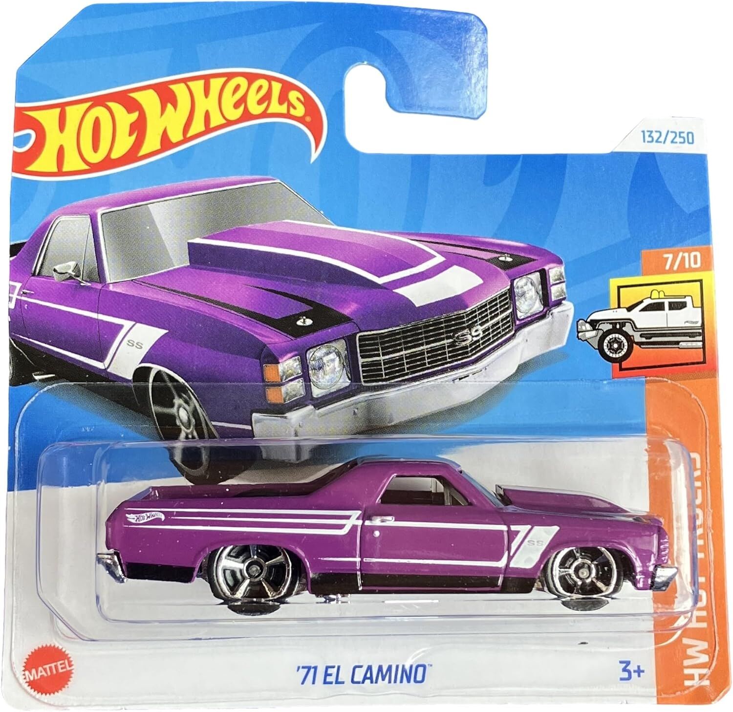 Hot Wheels - ´71 EL Camino - HW Hot Trucks 7/10 - HTC34 - Short Card - GM - mor - Mattel 2024 - 1:64