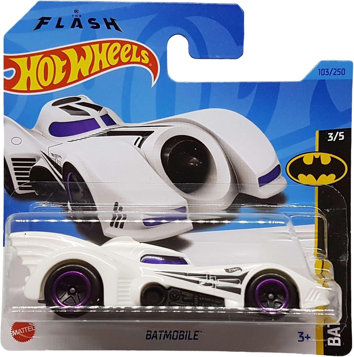 Hot Wheels - Batmobile - Batman: The Flash 3/5 - HKJ74 - Short Card - DC - Beyaz - Mattel 2023