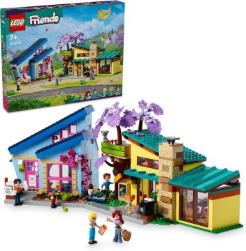LEGO Friends Olly ve Paisley'nin Aile Evleri 42620-7 Yaş ve Üzeri Çocuklar için 5 Minifigür İçeren Yaratıcı Oyuncak Yapım Seti (1126 Parça)