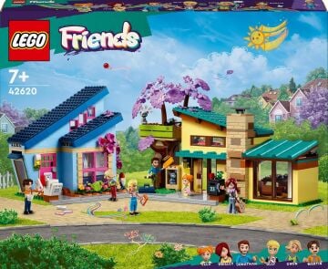 LEGO Friends Olly ve Paisley'nin Aile Evleri 42620-7 Yaş ve Üzeri Çocuklar için 5 Minifigür İçeren Yaratıcı Oyuncak Yapım Seti (1126 Parça)