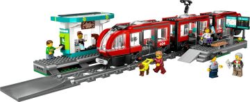 LEGO City Şehir Merkezi Tramvay İstasyonu 60423-7 Yaş ve Üzeri Oyuncak Tren ve Araç Meraklıları için Yaratıcı Oyuncak Yapım Seti (811 Parça)