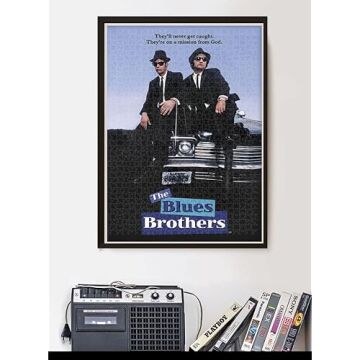 Clementoni - 500 Parça Cult Movies Yetişkin Puzzle - The Blues Brothers - 35109