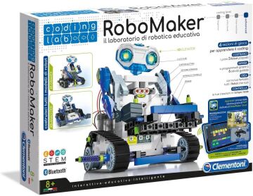 Clementoni 64442 Robomaker Start Eğitici Robotbilim Laboratuvarı, 200+ Parça, 4 Farklı Oyun