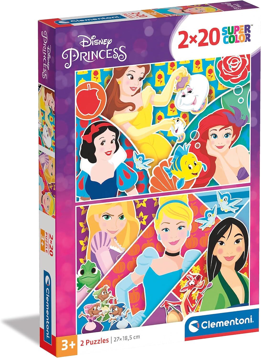 Clementoni - 2x20 Parça Puzzle - Princess
