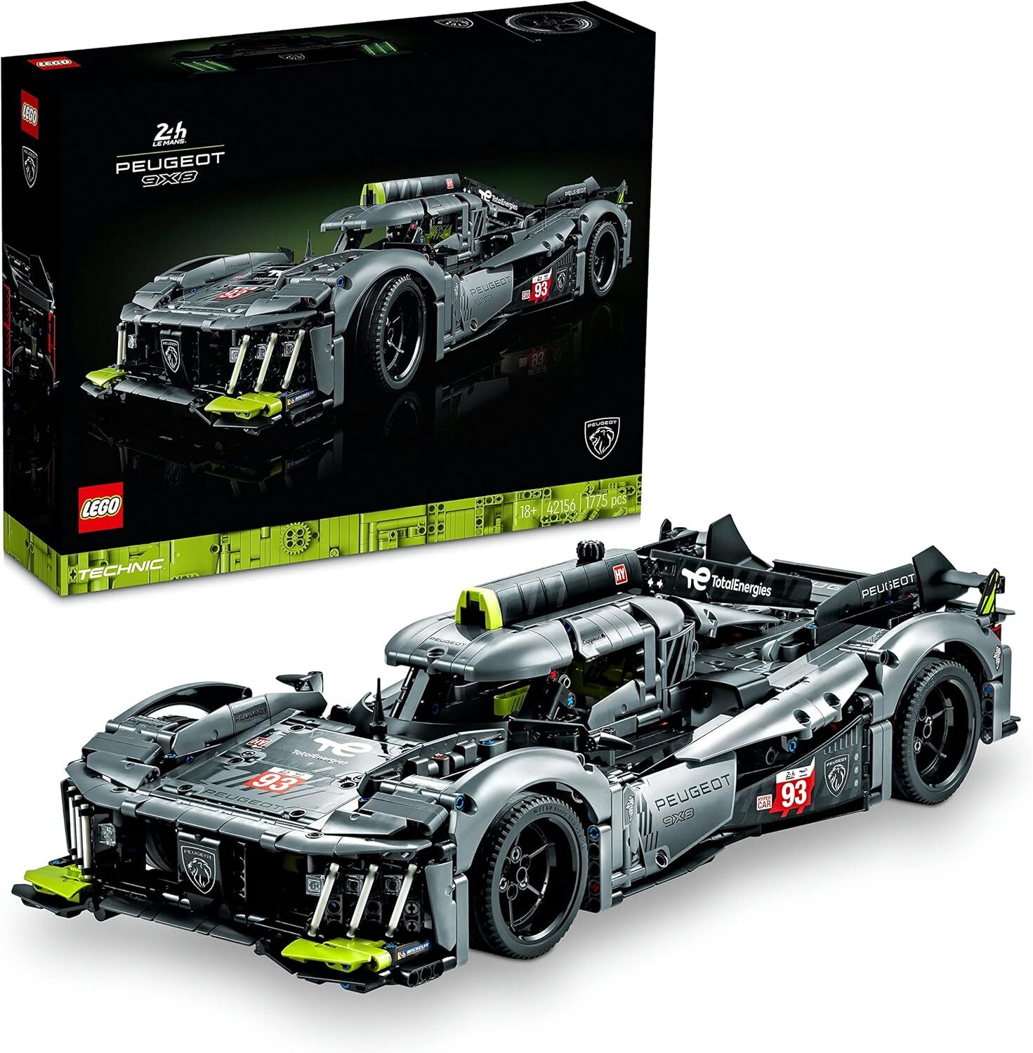 LEGO Technic PEUGEOT 9X8 24H Le Mans Hybrid Hypercar 42156
