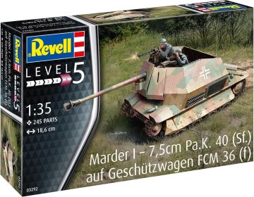 Revell Marder I 7,5cm Pa.K. 40 (Sf.) auf FCM 36(f) Model Kit Askeri Araç