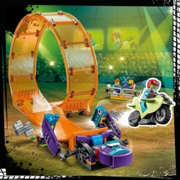 LEGO® City Şempanze Yumruğu Gösteri Çemberi 60338-7 Yaş ve Üzeri Çocuklar için Volanlı Gösteri Motosikleti Oyuncak Yapım Seti (226 Parça)