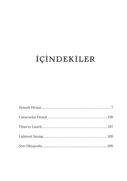 Percy Jakson Ve Olimposlular Tek Cilt Özel Baskı