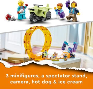 LEGO® City Şempanze Yumruğu Gösteri Çemberi 60338-7 Yaş ve Üzeri Çocuklar için Volanlı Gösteri Motosikleti Oyuncak Yapım Seti (226 Parça)