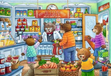 Ravensburger 50765 2x12p Puz Alışverişe Gidiyoruz, Çok Renkli