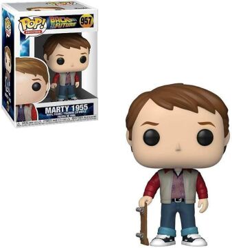 POP Geleceğe Dönüş - Marty McFly 1955 Kaykay Funko Pop ile! Vinil Figür (Uyumlu Pop Box Koruyucu Kılıf ile birlikte), Çok Renkli, 9,5 cm