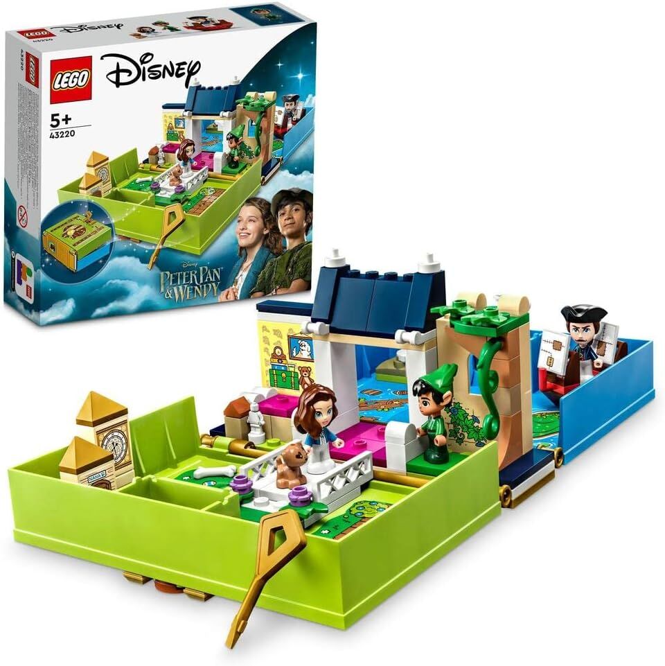 LEGO │ Disney Peter Pan ve Wendy'nin Hikaye Kitabı Macerası 43220 - 5 Yaş ve Üzeri Çocuklar İçin Yaratıcı Oyuncak Yapım Seti (111 Parça)
