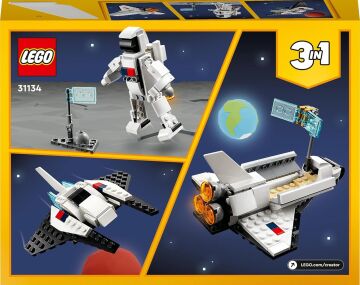 LEGO Creator Uzay Mekiği 31134-6 Yaş ve Üzeri Çocuklar İçin Astronot ve Uzay Gemisi Modelleri İçeren Yaratıcı Oyuncak Yapım Seti (144 Parça)