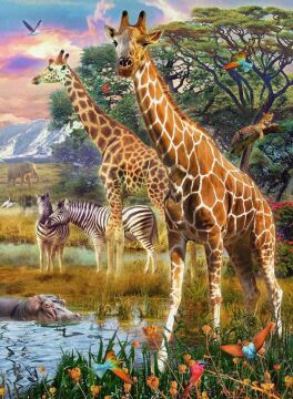 Ravensburger Ravensburger 150p Puzzle Zürafalar, Çok Renkli