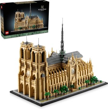 LEGO Architecture Mimari Simgeler Koleksiyonu: Notre Dame Katedrali 21061, Seyahat, Mimari ve Tarih Meraklısı Yetişkinler İçin Koleksiyonluk ve Sergilenebilir Model Yapım Seti (4383 Parça)