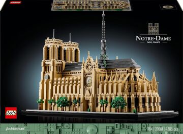 LEGO Architecture Mimari Simgeler Koleksiyonu: Notre Dame Katedrali 21061, Seyahat, Mimari ve Tarih Meraklısı Yetişkinler İçin Koleksiyonluk ve Sergilenebilir Model Yapım Seti (4383 Parça)