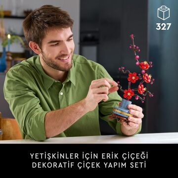 LEGO Icons Erik Çiçeği 10369 - Yetişkinler için Bakım Gerektirmeyen Dekoratif Bitki Yapım Seti (327 Parça)