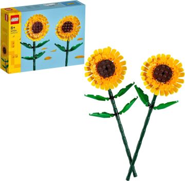 LEGO Iconic Ayçiçeği 40524 - Dekoratif, Koleksiyonluk ve Sergilenebilir Çiçek Modeli Yapım Seti (191 Parça)