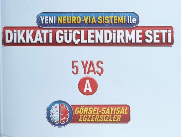 Yeni Neuro Via Sistemi İle Dikkati Güçlendirme Seti 5 Yaş (3 Kitap Karton Kutu)
