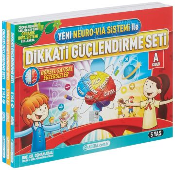 Yeni Neuro Via Sistemi İle Dikkati Güçlendirme Seti 5 Yaş (3 Kitap Karton Kutu)