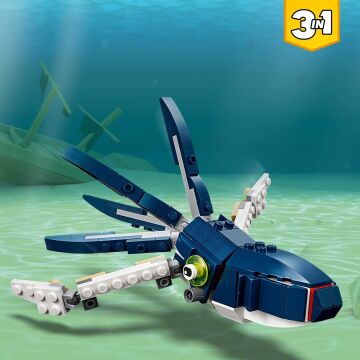LEGO Creator 3’ü 1 arada Derin Deniz Yaratıkları 31088-7 Yaş ve Üzeri Deniz Seven Çocuklar İçin Yaratıcı Yapım Seti (230 Parça)