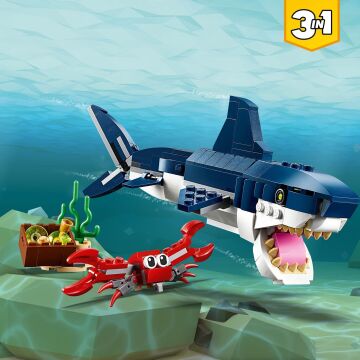 LEGO Creator 3’ü 1 arada Derin Deniz Yaratıkları 31088-7 Yaş ve Üzeri Deniz Seven Çocuklar İçin Yaratıcı Yapım Seti (230 Parça)