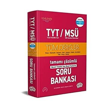 TYT - MSÜ Tüm Dersler Tamamı Çözümlü Soru Bankası
