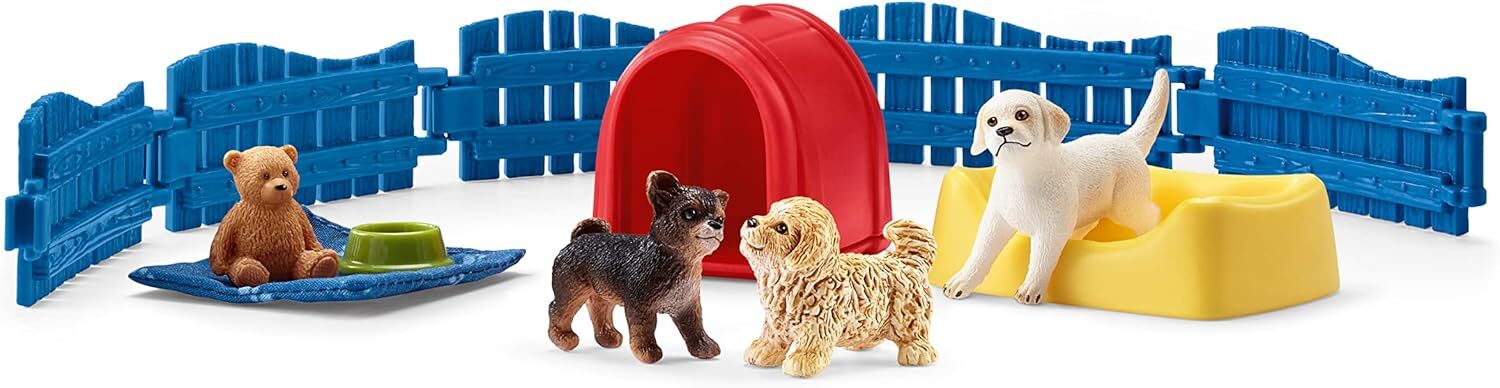 Schleich 42480 Yavru Köpek Kulübesi Oyuncak Figürü, Çok Renkli