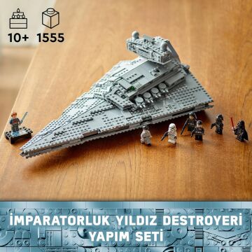 LEGO Star Wars İmparatorluk Yıldız Destroyeri 75394 – 10 Yaş ve Üzeri Çocuklar için Yıldız Gemisi Modeli İçeren Oyuncak Yapım Seti (1555 Parça)