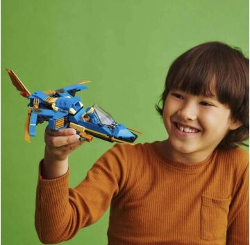 LEGO® NINJAGO® Jay’in Yıldırım Jeti EVO 71784-7 Yaş ve Üzeri Çocuklar için Ninja Uçağı ve Jay Minifigürü İçeren Yaratıcı Oyuncak Yapım Seti (146 Parça)