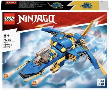LEGO® NINJAGO® Jay’in Yıldırım Jeti EVO 71784-7 Yaş ve Üzeri Çocuklar için Ninja Uçağı ve Jay Minifigürü İçeren Yaratıcı Oyuncak Yapım Seti (146 Parça)