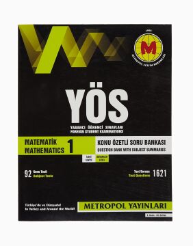 YÖS Matematik 1 İleri Seviye Konu Özetli Soru Bankası