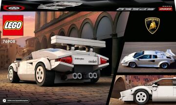LEGO Speed Champions Lamborghini Countach 76908-8 Yaş ve Üzeri Çocuklar için Süper Spor Araba Modeli Oyuncak Yapım Seti (262 Parça)