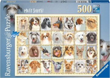 Ravensburger 500 Parçalı Puzzle, Mutt Shots