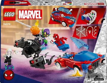 LEGO Marvel Örümcek Adam Yarış Arabası ve Venom Green Goblin 76279 – 7 Yaş ve Üzeri Süper Kahraman Seven Çocuklar için Yaratıcı Oyuncak Yapım Seti (227 Parça)