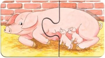 Ravensburger 73337 Puzzle Çiftlik, 9 x 2 Parça