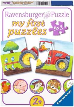 Ravensburger 73337 Puzzle Çiftlik, 9 x 2 Parça