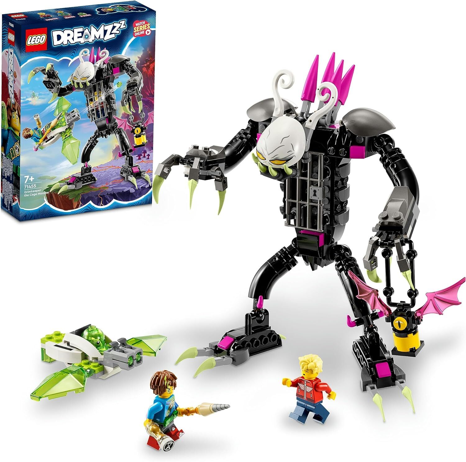 LEGO® DREAMZzz™ Kafes Canavarı Grimkeeper 71455-7 Yaş ve Üzeri Macera Sever Çocuklar için 2 Farklı Kafes Canavarı Yapım Seçeneği Sunan Yaratıcı Oyuncak Yapım Seti (274 Parça)