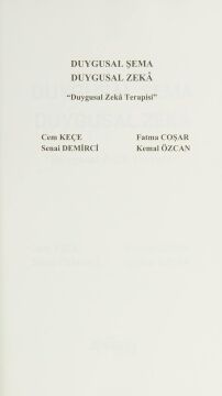 Duygusal Şema Duygusal Zeka: “Duygusal Zeka Terapisi” (Kapak değişebilir)